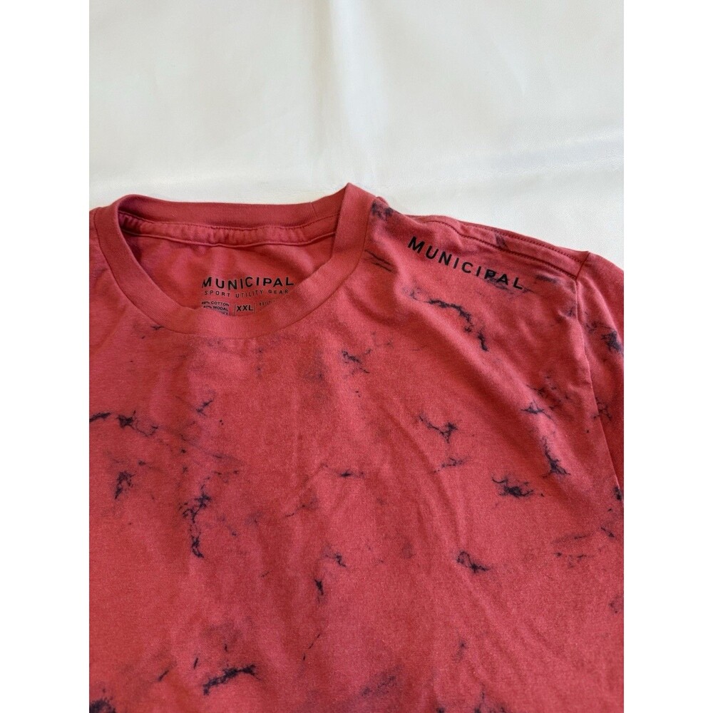 Municipal Sport Utility Gear Golf Short Sleeve T-Shirt Red Marble Size XXL